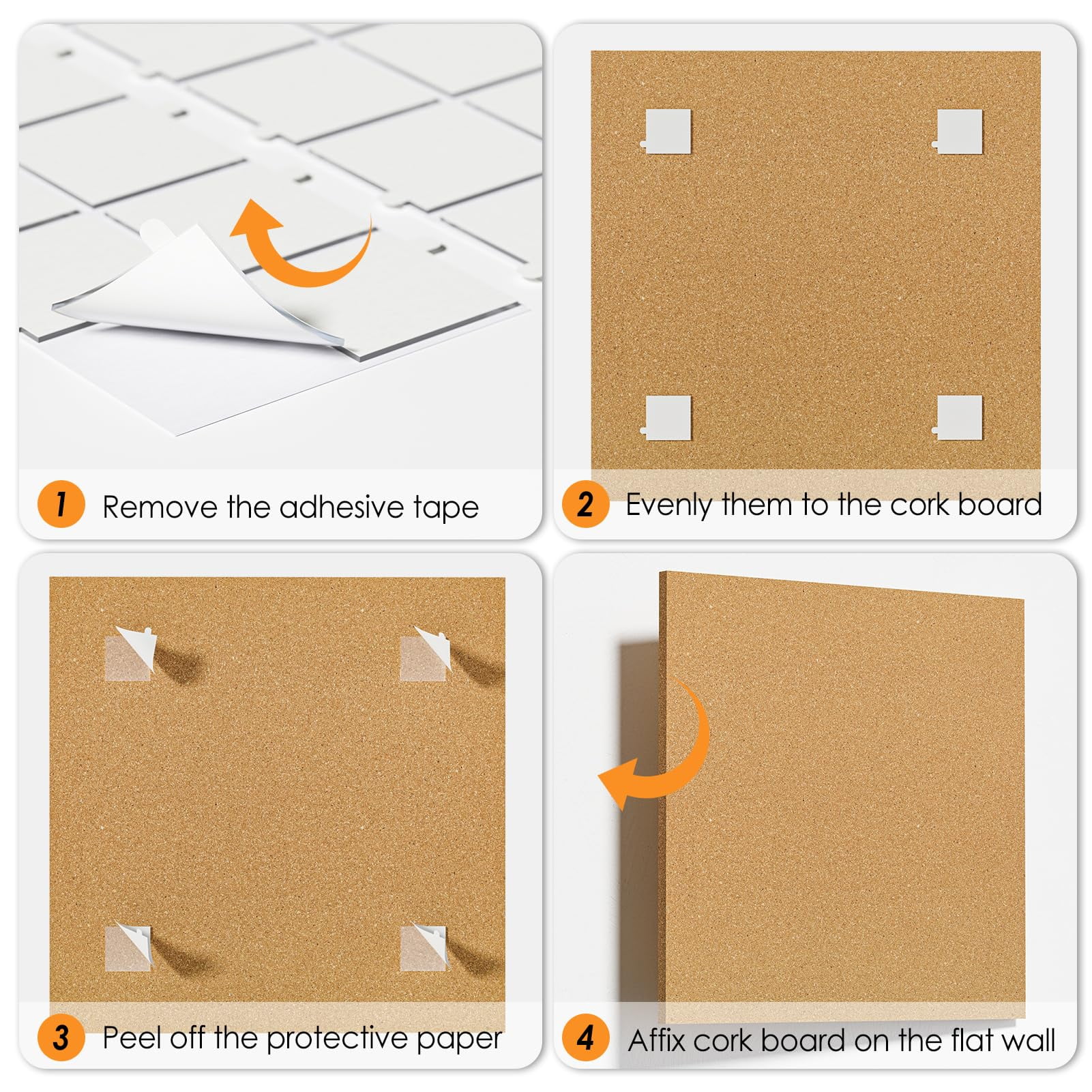 MaxGear Large Cork Board for Wall, 15-Pack 12" x 12" Cork Board Tiles with Push Pins & Adhesive, 60" x 36" Wall Bulletin Board for Office, Home