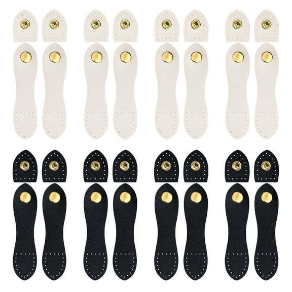 Sekonow 16 Sets Leather Snap Button for Purse Closure, 2 Colors Sew On Snap Fastener Buckle Purse Clasps for Purse Wallet Bag Handbag Notebook Tote Coin Purse Making Supplies