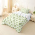 thumbnail image 2 of Manfei Kawaii Green Bow Twin Comforter Sets 3-Piece for Girls,Vintage Polka Dots Bedding Set for Kids Teens,Ultra Soft Home Decor, 2 of 6