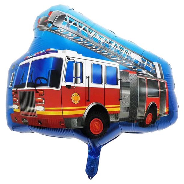 Globo de película de aluminio para transporte, camión de bomberos, camión de ingeniería, avión, decoración de fiesta de cumpleaños para niño, globo de coche