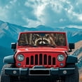 thumbnail image 3 of Uorisanigo Windshield Sun Shade,Camo American Flag Raccoon Car Sunshade for Jeep Wrangler JK JKU JL JLU 1997-2023 & Jeep Gladiator JT 2020-2023,UV Rays Blocker Sun Visor Shield Keep Vehicle Cool, 3 of 7