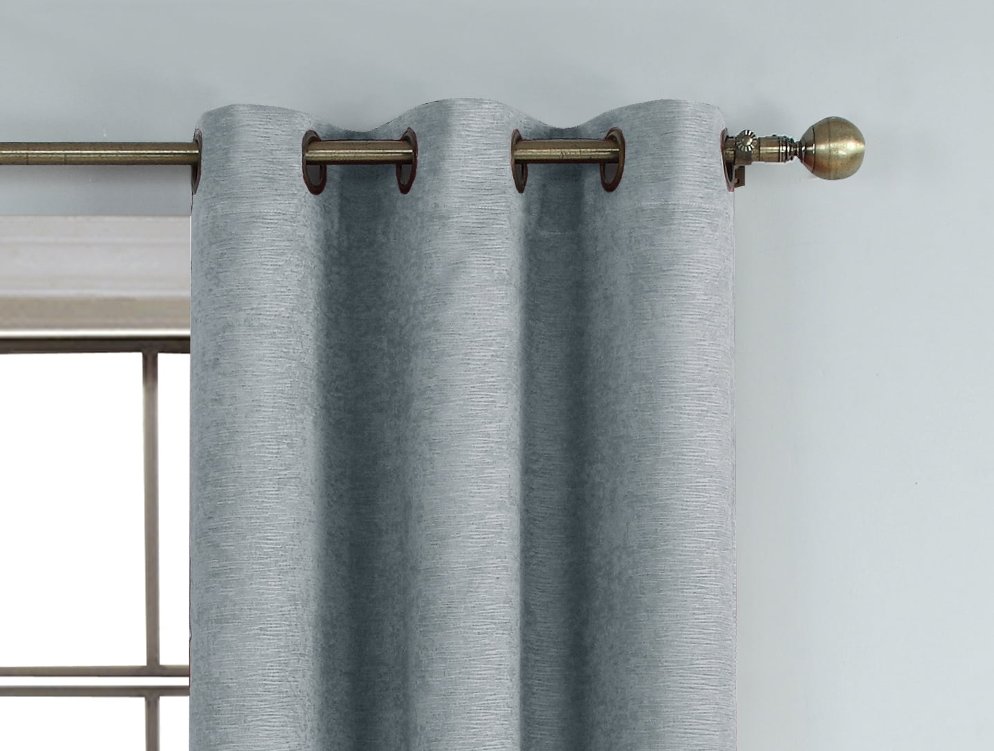 Windsor Blackout Panel Striae 40"x84" Grey
