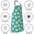 thumbnail image 5 of Goofa Cute Shiba1 Printed Waterproof Apron 33" Chef Aprons for Men Heavy Duty Chemical Work Apron Adjustable Bib Apron, 5 of 9