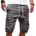 thumbnail image 1 of Pantalones cortos de carga de verano para hombre Pantalones cortos con cordón deportivo con múltiples bolsillos AGreyS, 1 of 2