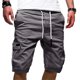 thumbnail image 1 of Pantalones cortos de carga de verano para hombre Pantalones cortos con cordón deportivo con múltiples bolsillos AGrey2XL, 1 of 2