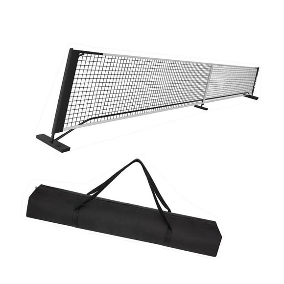 Juego de red de Pickleball portátil y red con soporte de marco de Metal, incluye bolsa de transporte para césped de playa, cancha de Pickleball Negro