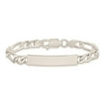 thumbnail image 6 of Auriga Fine Jewelry 925 Sterling Silver Engraveable Figaro Link Id Bracelet 7inch for Women, 6 of 6