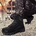 thumbnail image 6 of IUJSOY Mens Womens Outdoor Hiking Motorcycle Combat Boots Lightweight Trekking Work Boots Black 9, 6 of 6