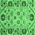 thumbnail image 1 of Ahgly Company Indoor Square Abstract Emerald Green Modern Area Rugs, 7' Square, 1 of 4