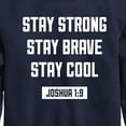 thumbnail image 3 of Instant Message - Stay Strong Brave Cool - Toddler & Youth Crewneck Fleece Sweatshirt, 3 of 6