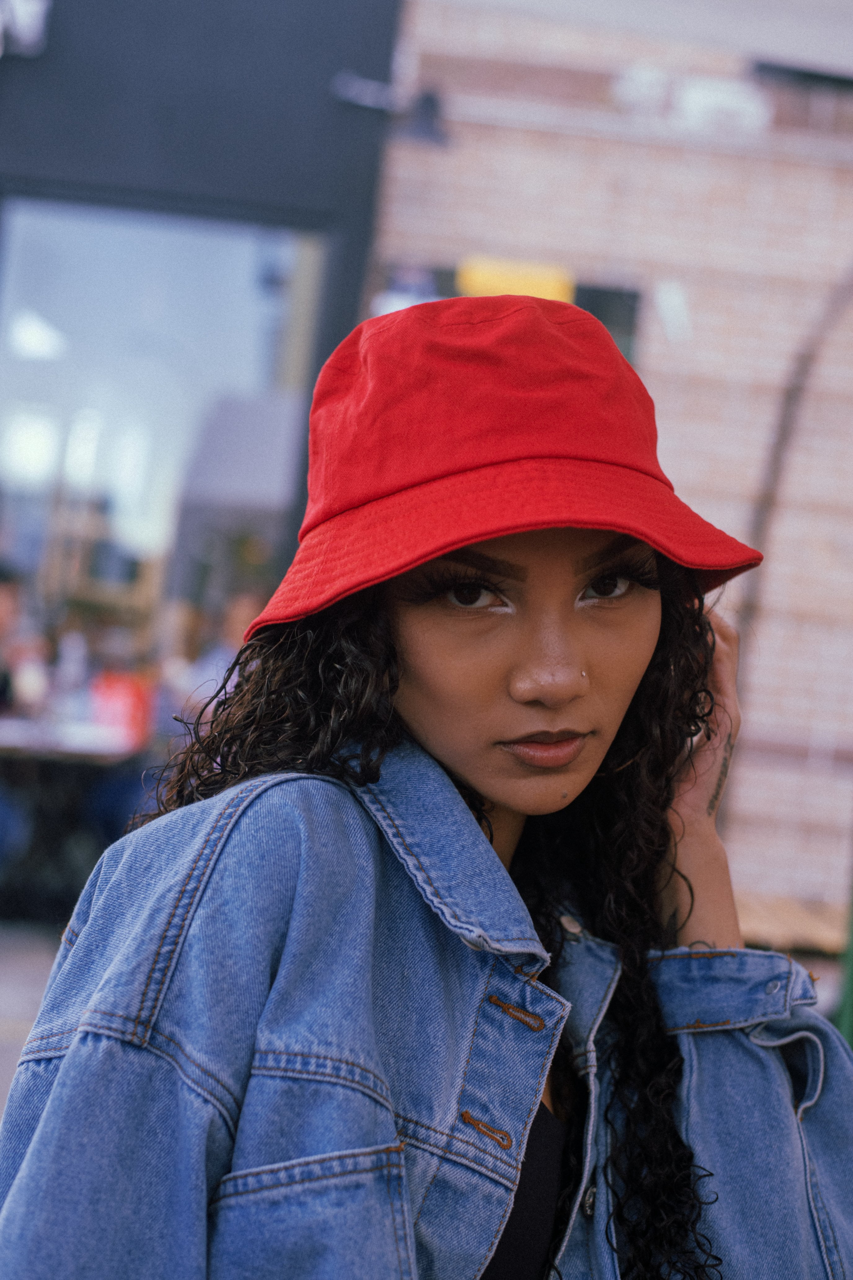 Bucket Hat - Red - Walmart.com