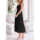 thumbnail image 5 of Vestido PRETTYGARDEN para mujer, midi, de verano, negro, talla M, 5 of 9
