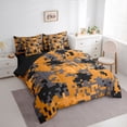 thumbnail image 3 of Feelyou Pixelated Blocks Miners Twin Bedding Sets 7pcs, Orange Square Comforter Set, 3 of 8