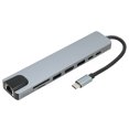 thumbnail image 3 of 8 In 1 Docking Station, Fast Heat Dissipation 8 In 1 Type C Docking Station 4K HD USB3.0  For Gaming Grey, 3 of 8