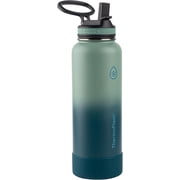 Thermoflask 40oz Stainless Steel Chug Water Bottle, White + Green