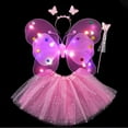 thumbnail image 4 of Shadoumai Glowing Fairy Set For Girls Includes Light Up Wand And Floral Four Piece Dress Up Play Outfit, 4 of 4