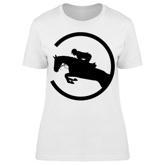 Horse Jumping, Stamp T-Shirt Women -Image by Shutterstock, Female 3X-Large