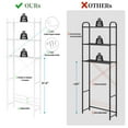 thumbnail image 3 of Capri 3-Shelf Over the Toilet Storage, Freestanding Metal Bathroom Organizers and Storage Shelf, White, 3 of 11