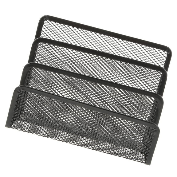 Vertical Desk File Organizer, 3 Sections Metal Mesh Desktop File Folder Bookshelf, File Holder File Organizer For Desk