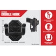 thumbnail image 3 of Allen Company Defender Double Hooks with Metal Mounting Plate, Black, 3 of 9
