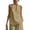 CV26_Khaki, variant on Halter Shirts for Women Flowy Sleeveless Loose Fitting Tank Top Beach Summer Casual Plain V Neck T Shirts White XL
