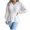 White, variant on Lovskoo Sweaters for Women Trendy Casual Long Sleeve V-Neck Keeping Outing Blouse Sweater Gray