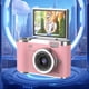 thumbnail image 1 of Cámara de selfies con pantalla giratoria de 2.4 pulgadas, enfoque automático, alta definición 1080P, cámara de belleza para selfies, cámara digital de estudiantes con pantalla giratoria - rosa, 1 of 8