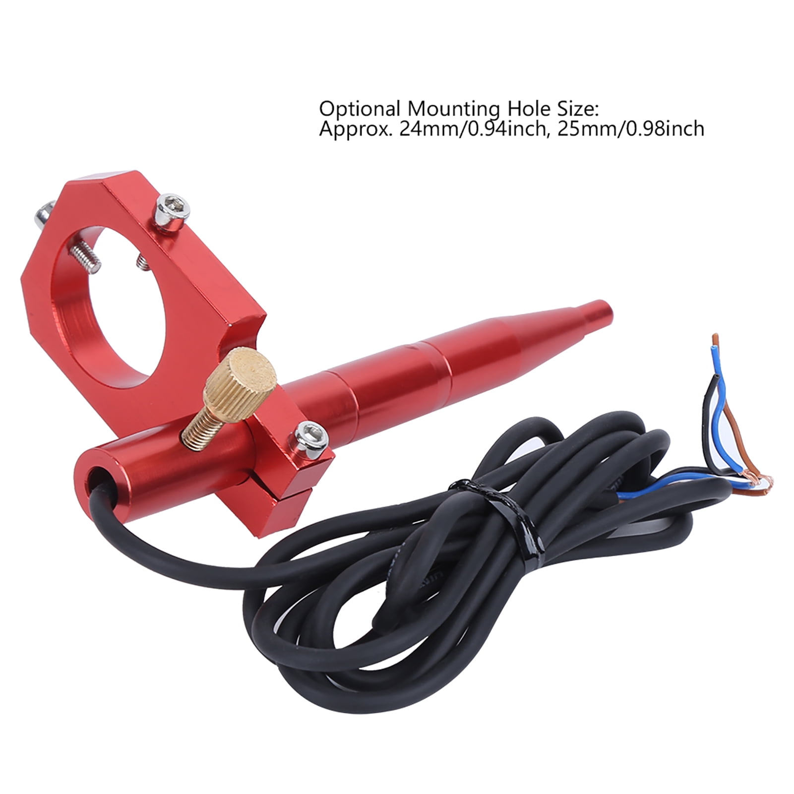 Rupoun Automatic Focusing Sensor Steel Red, 24mm Electric Carving Machine Accessory for Laser Engraving Cutting Machine (0.94 inches / 24 mm)