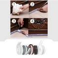 thumbnail image 4 of Cateissary Cinta de sellado de calafateo para puerta y ventana, tira de sellado de PE impermeable para esquina de pared de baño, 25/35/45mm, Juegos de accesorios de baño Gris 25 mm, 4 of 6