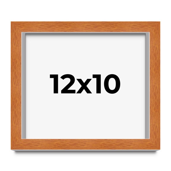 12x10 Traditional Honey Pecan Complete Wood Picture Frame with UV Acrylic, Foam Board Backing, & Hardware