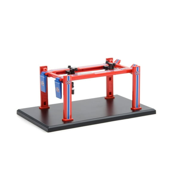 STP Four-Post Lift, Blue and Red - Greenlight 16120A/48 - 1/64 scale Diecast Accessory