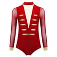 thumbnail image 3 of Moggemol Combinaison de Danse Ballet Performance pour Filles Enfants Combinaison de Patinage Artistique en Maille Rouge 8, 3 of 7
