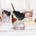 thumbnail image 2 of 1 taza de cristal con forma de pata de gato y pata de tigre, ideal para oficina, desayuno, leche, regalo., 2 of 9