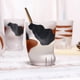 thumbnail image 2 of 1 taza de cristal con forma de pata de gato y pata de tigre, ideal para oficina, desayuno, leche, regalo., 2 of 9