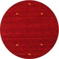 thumbnail image 1 of Ahgly Company Indoor Round Contemporary Orange Red Abstract Area Rugs, 8' Round, 1 of 6