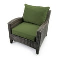 thumbnail image 3 of Jordan Manufacturing 46.5" x 24" Veranda Hunter Green Solid Rectangular Outdoor Deep Seat Chair Cushion Set with Welt, 3 of 9