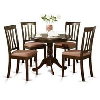 East West Furniture Antique 5-piece Table and Dining Chair Set in Cappuccino