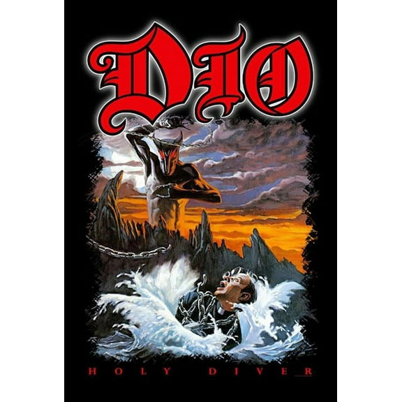 BUY ART FOR LESS Officially Licensed Dio Holy Diver 24 x 36 Inch Framed Art Poster - Sturdy Engineered Wood Frame with Plexi Glass - Ready To Hang