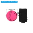 thumbnail image 2 of Uxcell 2.5 Inch Sports Wrist Ball, Baseball Rubber Wrist Return Ball Sport for Exercise, Fluorescent Rose Red, 2 of 5