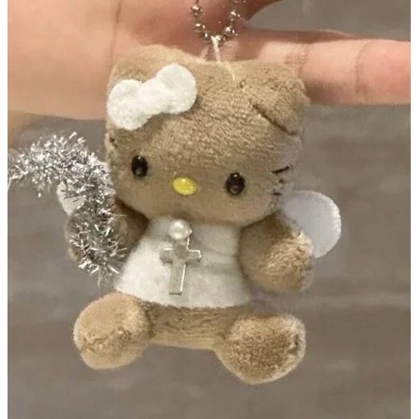 Anime Sanrioed Cosplay Hello Kittys peluche bolso colgante llavero animales lindos Retro Plushie muñeca suave niños regalos de cumpleaños