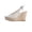 Beige, variant on Women Open Toe Wedge Slingback Sandals Thick Sole Patent Leather Glossy Plus Size Shoes Spring Summer,Beige