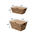 thumbnail image 4 of happimess BSK2007A-2SET Wilder Classic Farmhouse Woven Hyacinth Rectangular Storage Baskets with Lids and Handles, Natural (Set of 2), 4 of 7