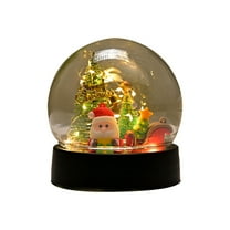 HCTSHG Christmas Snow Globe, Snow Globe Water Ball with LED Lights, Snowman, Santa Claus, Holiday Glitter Globe for Xmas Home Decoration Holiday Party Gifts