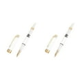 thumbnail image 4 of ZheElen Transparent Color Plastic Transparent Golden Trim Nib Ink Pen Impressive For School And Office piston pen-0.5mm 2Set, 4 of 6