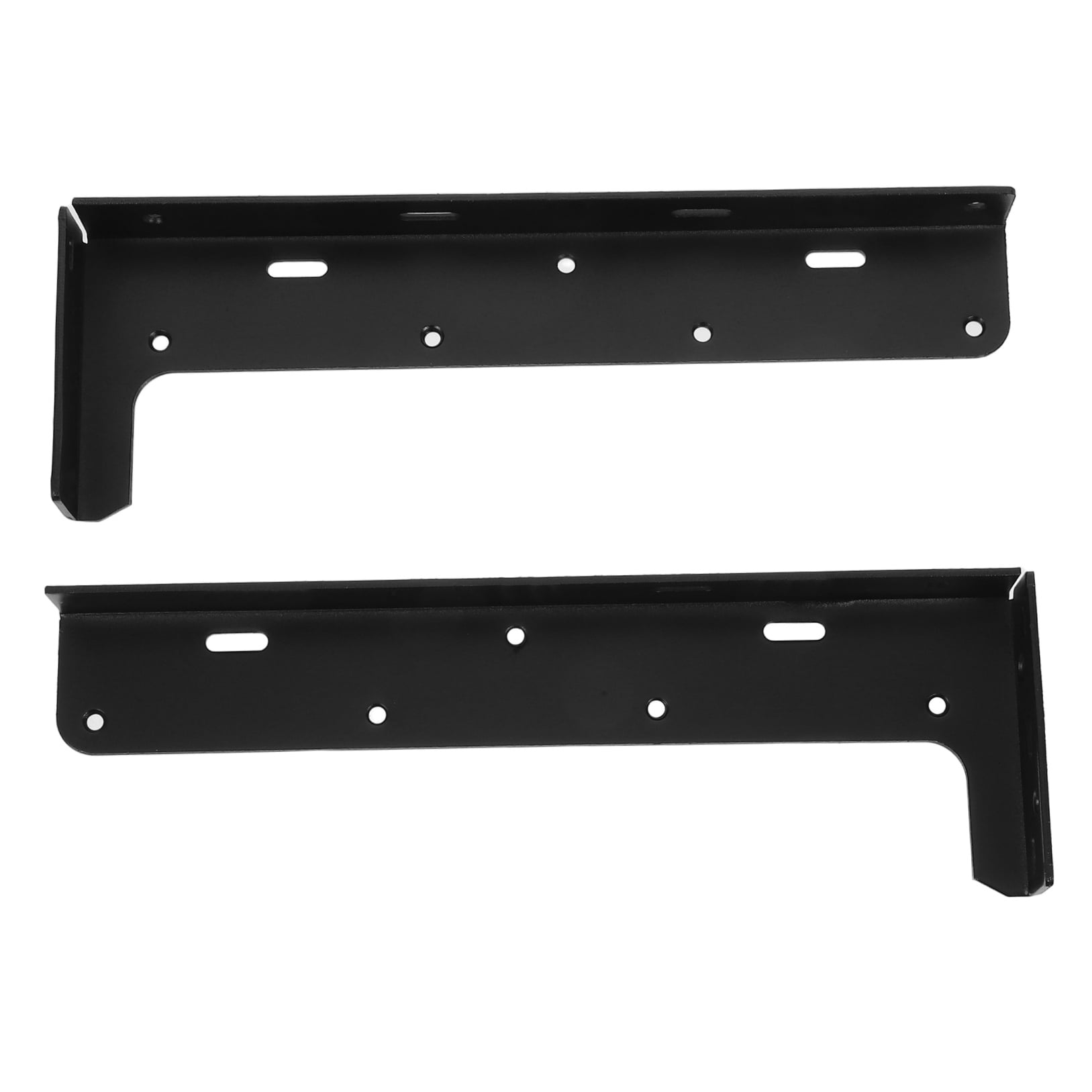 RENACLIPY Floating Shelf Brackets 2Pcs Black Steel Loadbearing For TV Cabinets In Commercial Use
