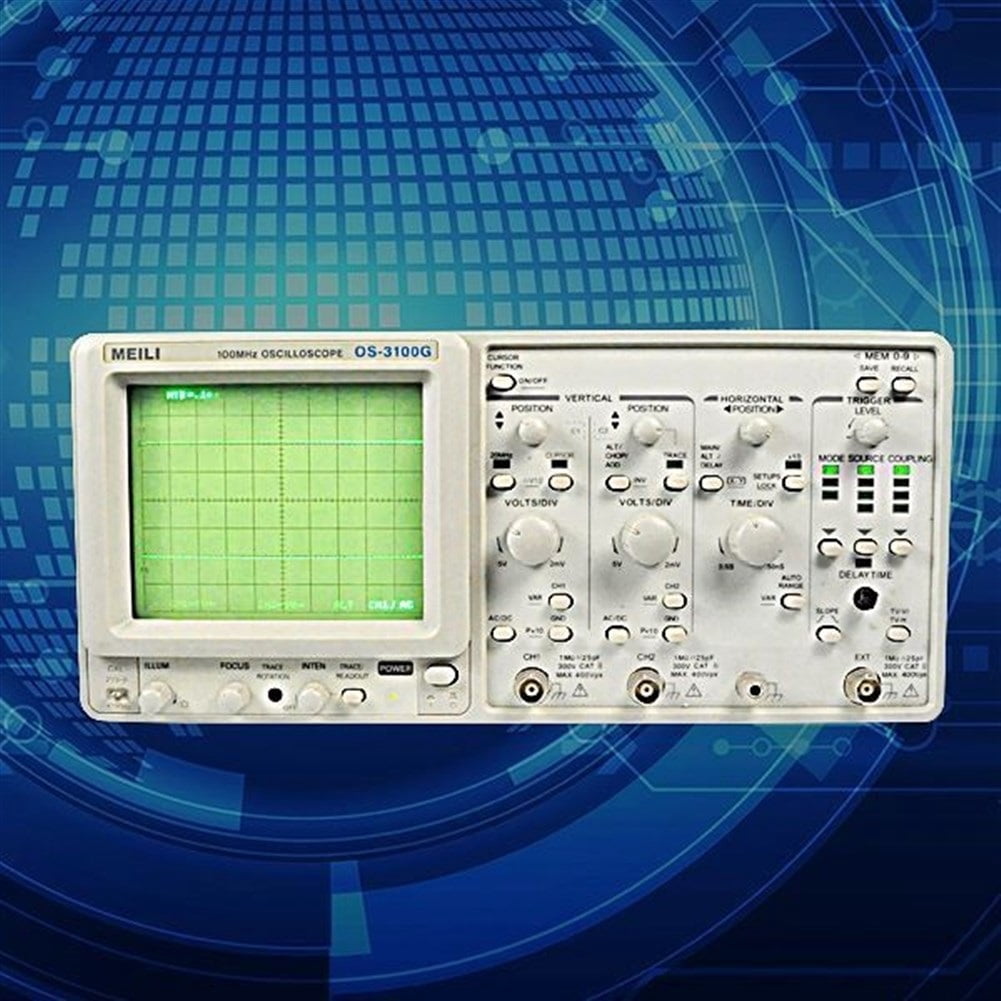 OS-3100G 2 Channel 100MHz Oscilloscope 23 Measurement Functions Analog Oscilloscope