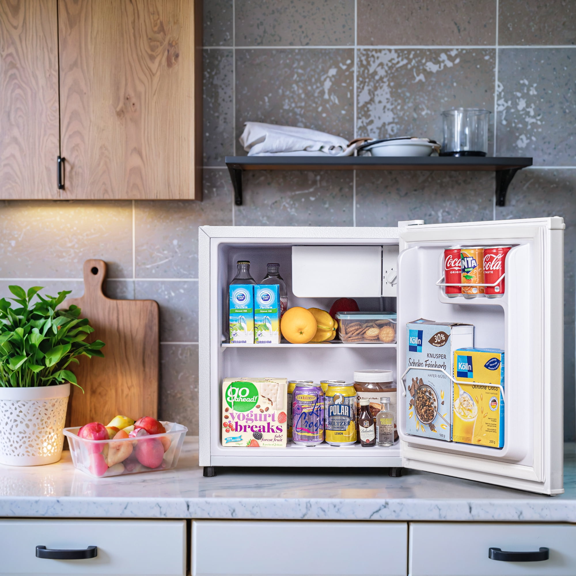 1.7 Cubic Ft. Compact Refrigerator Energy Saving Single Door Mini Fridge with Freezer,Adjustable Thermostat,Bedroom,Office, Dorm.
