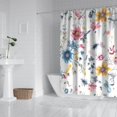 thumbnail image 2 of Pioneer Flower Floral Print Pattern Shower Curtain 72"x72" ,Bathroom Decorative Shower Curtains Set with 12 Hooks,Modern Waterproof Washable Shower Curtain, 2 of 6