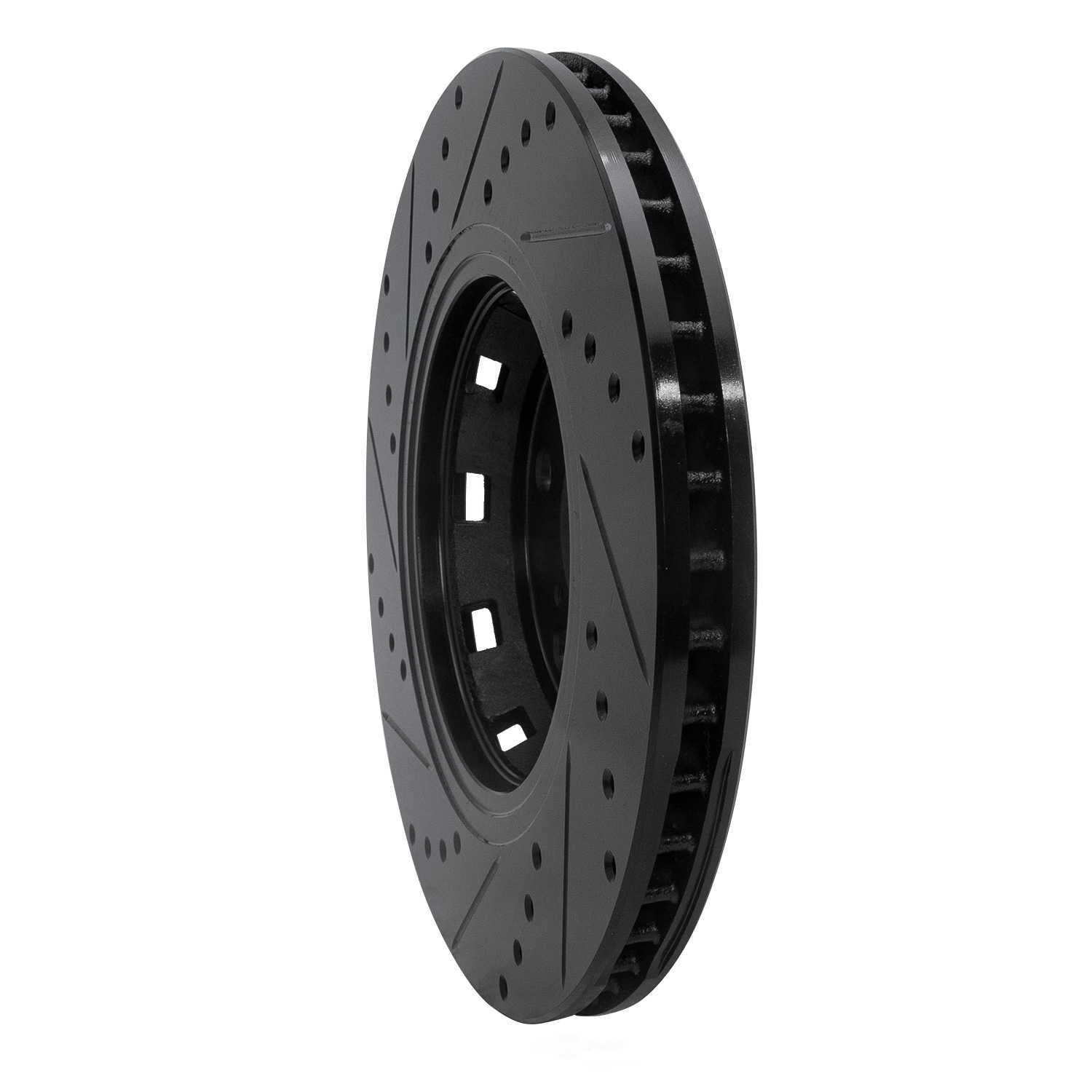 Dynamic Friction Company 633-76085R DFC Brake Rotor - Drilled And Slotted - Black