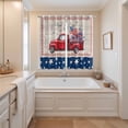 thumbnail image 3 of Curtains 84 Inches Long 2 Panels, Independence Day Grommets Window Treatment Curtain, 4th of July Red Truck Flag Wooden Thermal Curtains Drapes for Living Room/Bathroom, 3 of 9